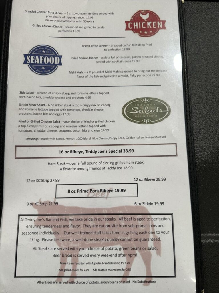 Teddy Joe\\\\\\\\\\\\\\\\\\\\\\\\\\\\\\\\\\\\\\\\\\\\\\\\\\\\\\\\\\\\\\\'s Bar & Grill Menu 1